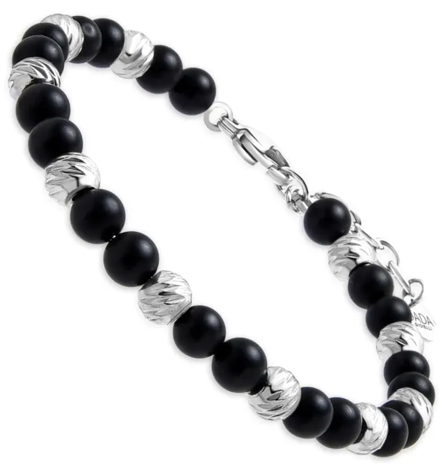 Dada Gioielli Bracciale Donna Pietre Naturali Agata Nera