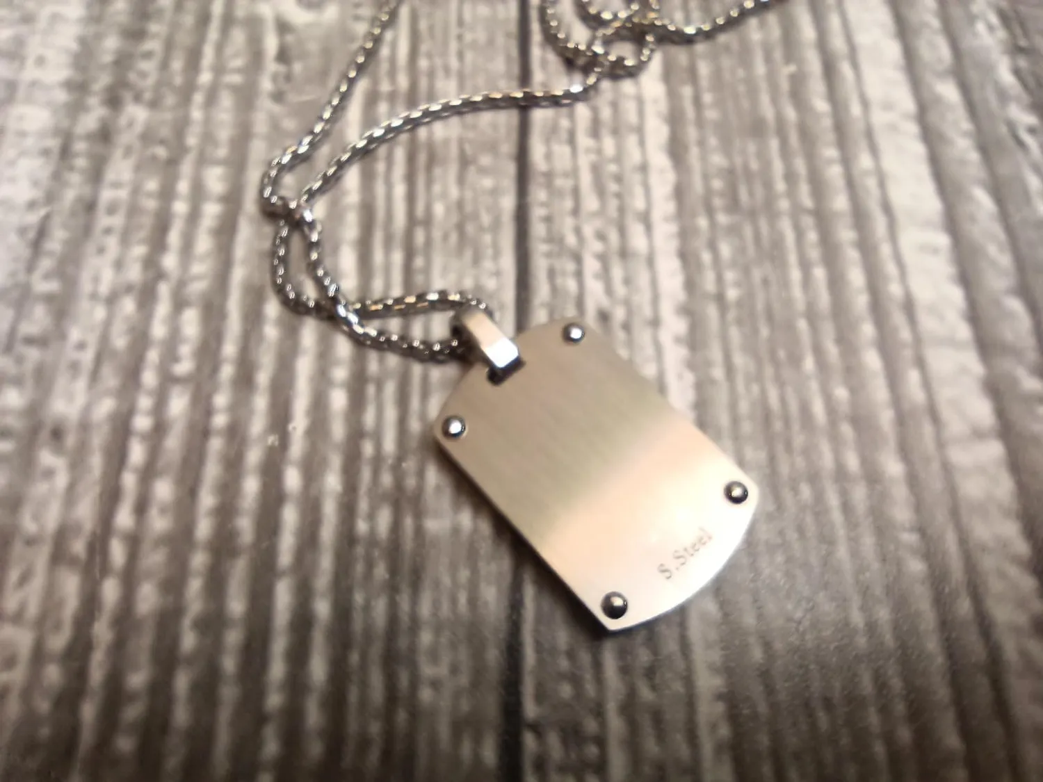 Dada Gioielli Piastrina Militare Collana Uomo Nero Acciaio