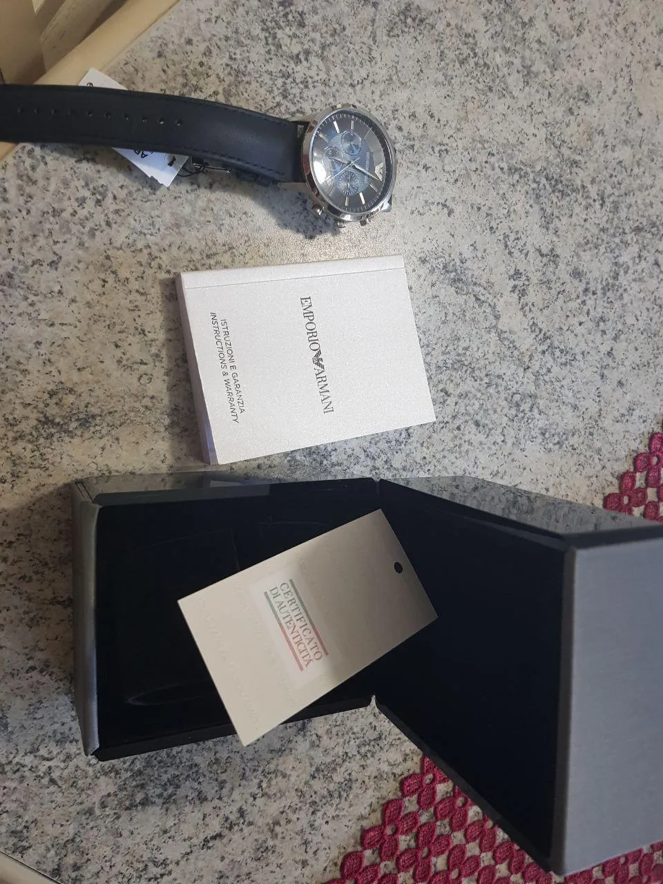Emporio Armani orologio uomo nero e argento casual