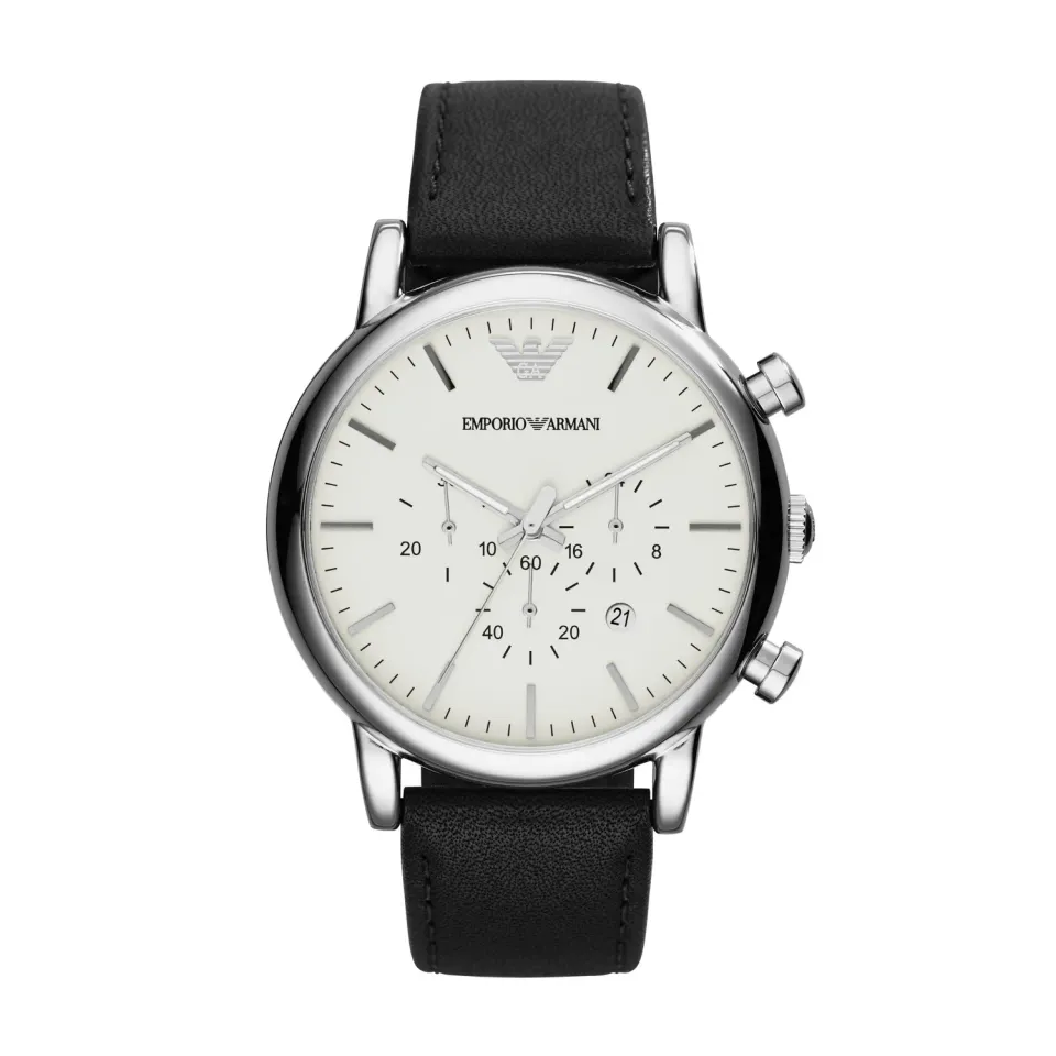 Emporio Armani Orologio Uomo Bianco Sporco Argento