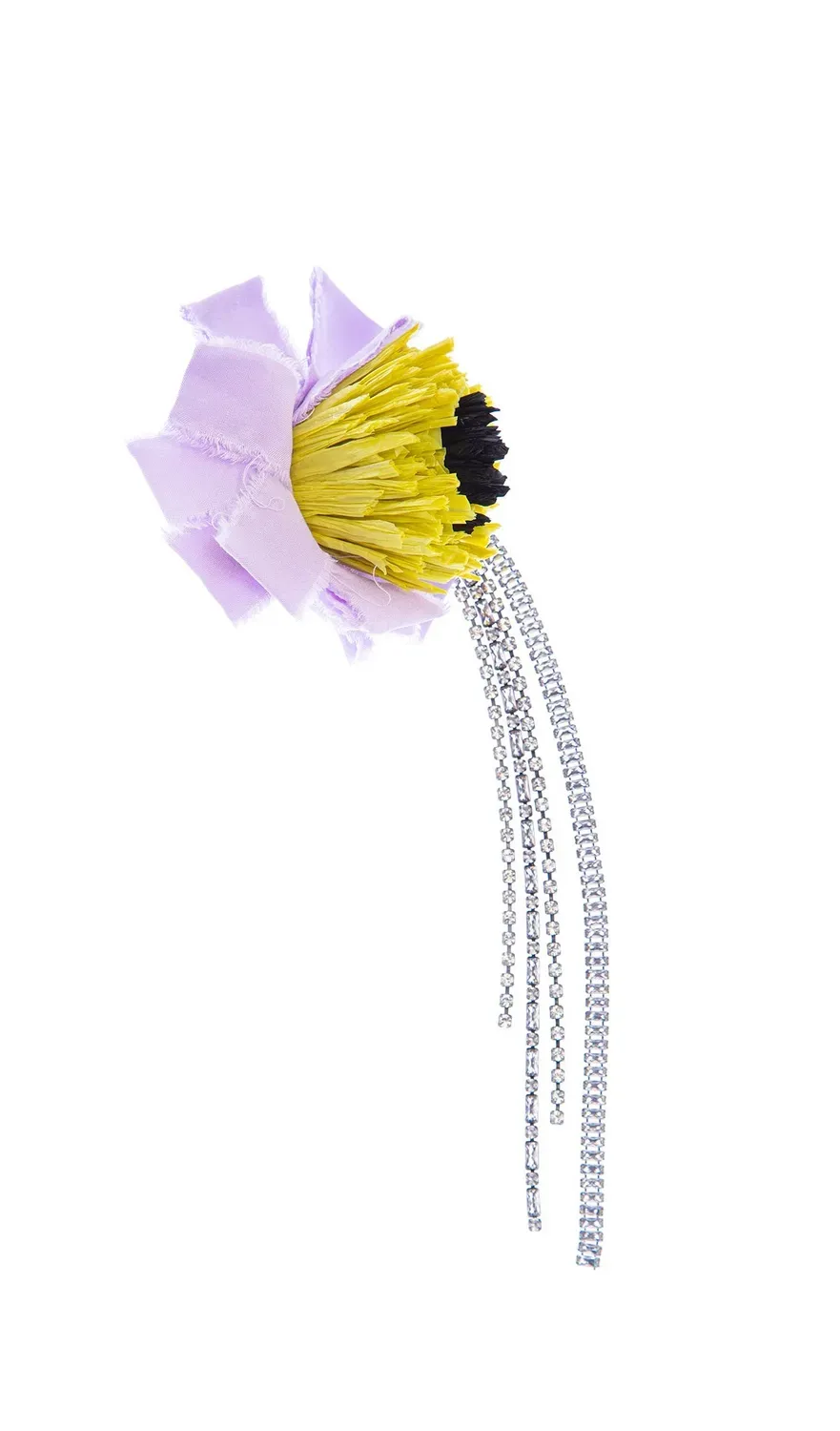 Rada Spilla Fiore di Cotone Giallo cristalli