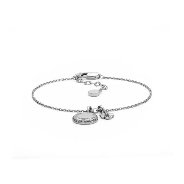Emporio Armani EGS3276040 Bracciale Donna Acciaio Argentato Coin