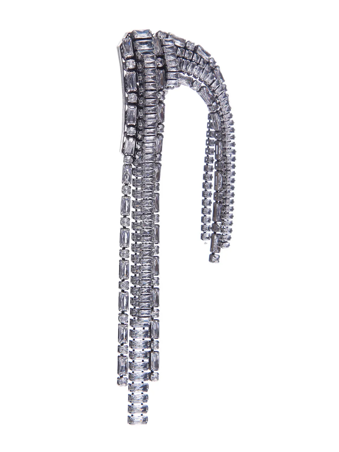 Rada Frange Orecchini Cristallo Baguette Strass