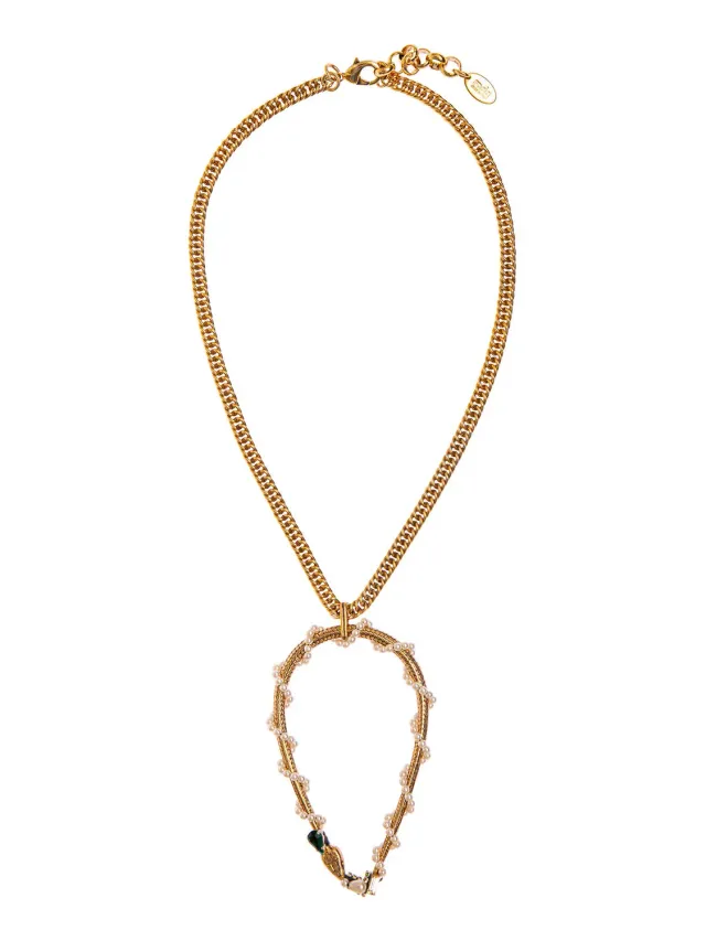 Rada Serpente collana perla pendente maxi