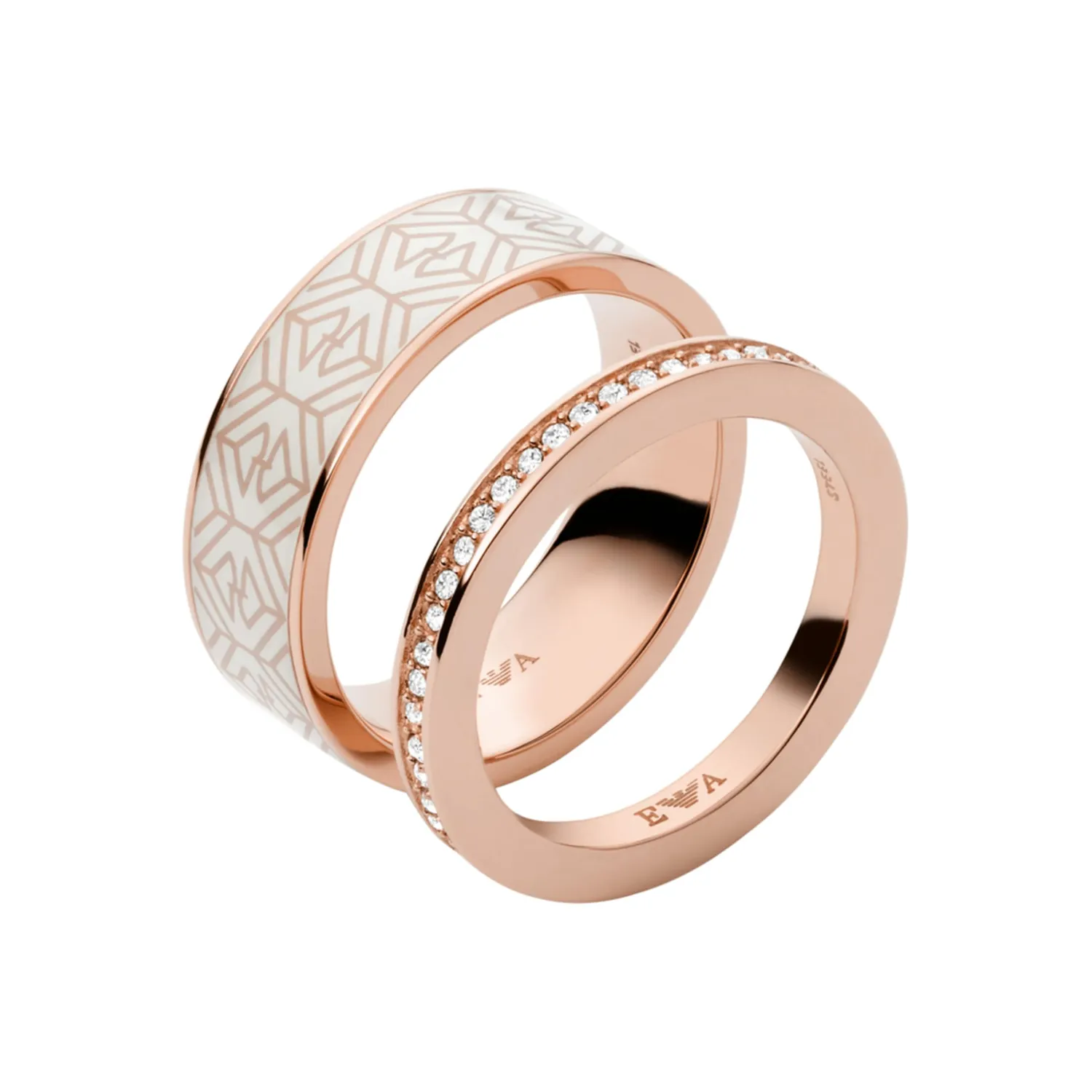 Emporio Armani Anello Impilabile Oro Rosa Misura 5.5