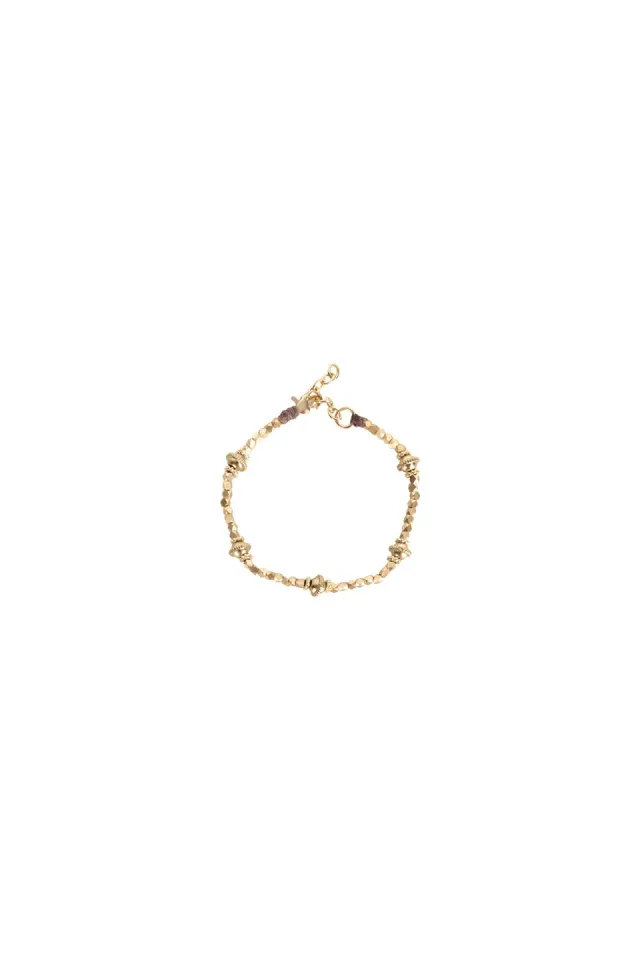 House of Tuhina Kankari Bracciale Oro Sole Fatto a Mano