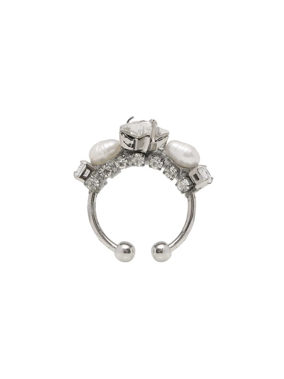 Rada Anello stella cristallo perle barocche