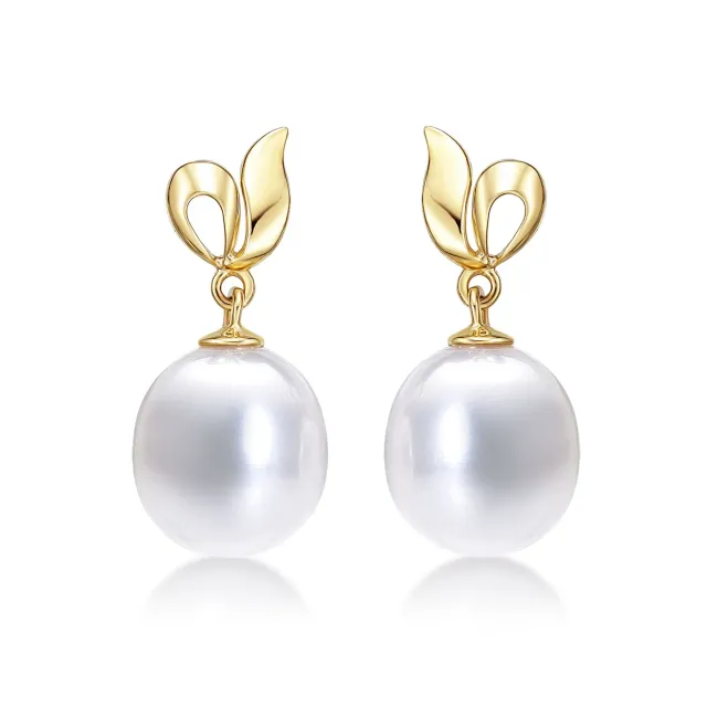 Diamond Treats Orecchini Perle Oro Giallo 9K Goccia Acqua Dolce