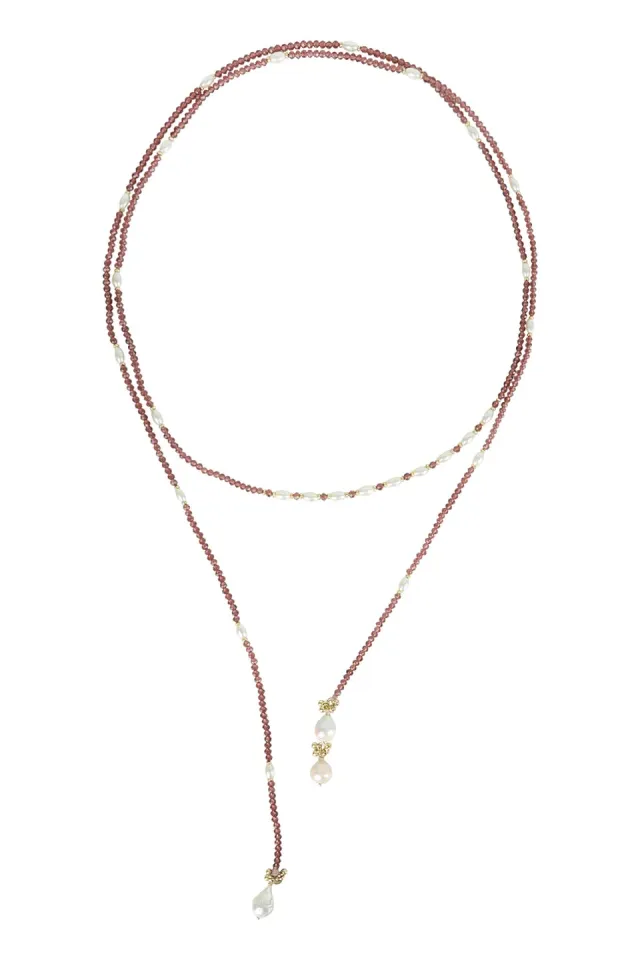 House of Tuhina Nairati collana cravatta uva oro