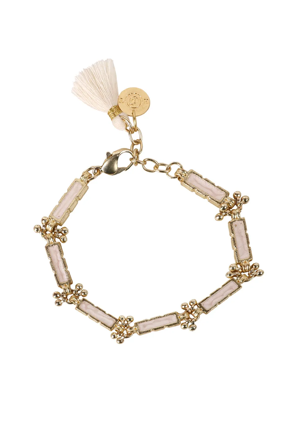 House of Tuhina Sahar Bracciale Smaltato Magenta Vetro