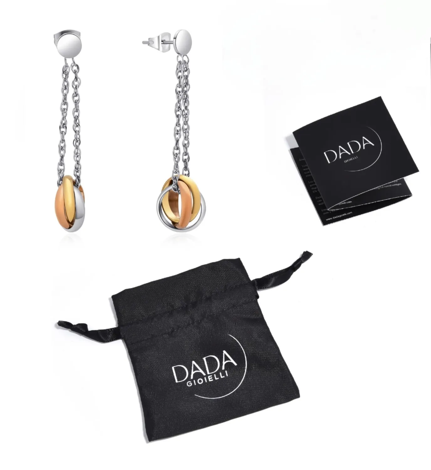 Dada Gioielli Trilogy Orecchini Anelli 12mm Acciaio Colorati