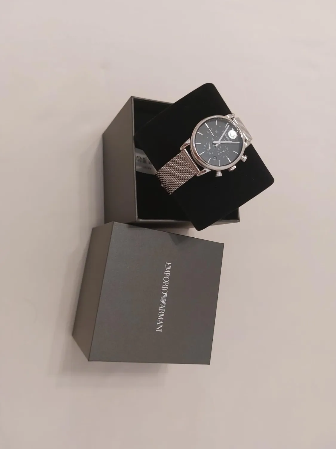 Emporio Armani Cronografo Uomo Acciaio Quadrante Nero