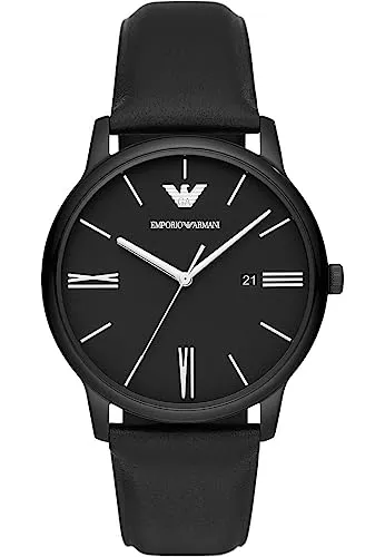 Emporio Armani Orologio Uomo 42mm Pelle Quarzo Marrone Nero