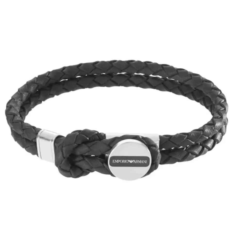 Emporio Armani Bracciale Uomo Argento Acciaio Simbolo