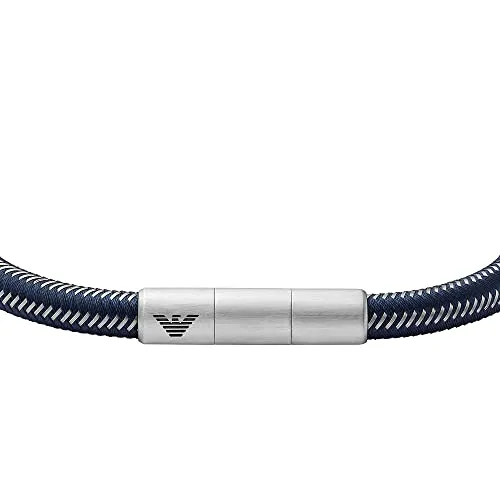 Emporio Armani Bracciale Uomo Acciaio Blu Chiusura Magnetica