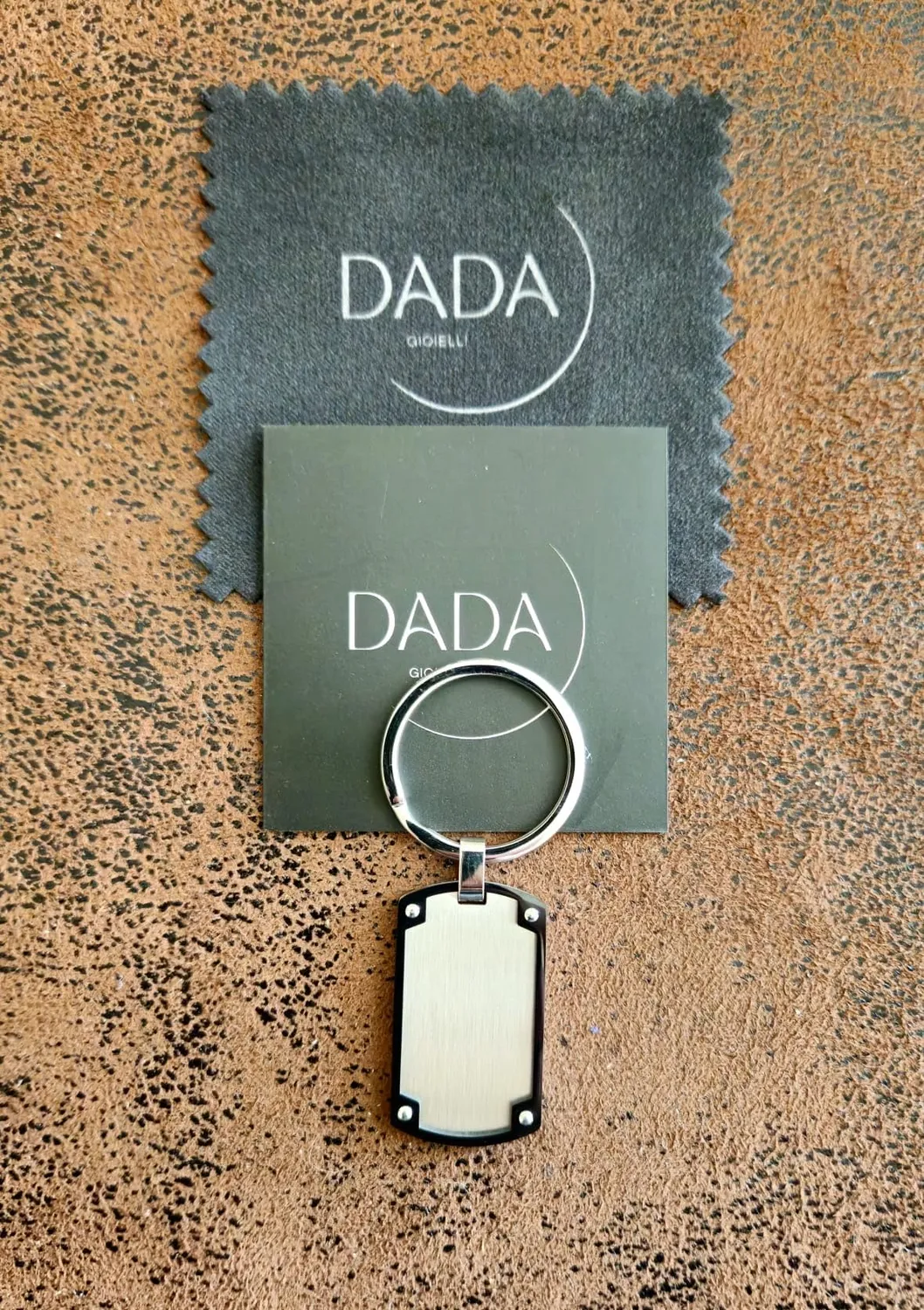 Dada Gioielli Piastrina Militare portachiavi acciaio argento