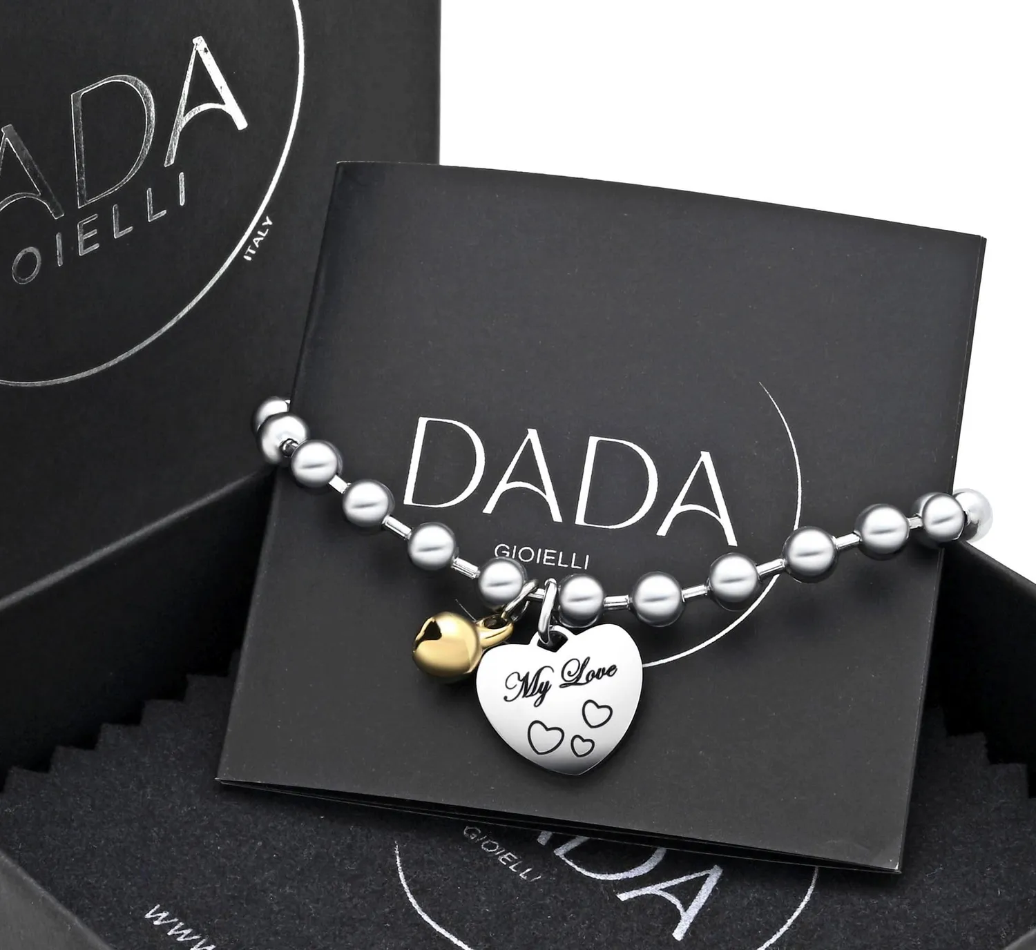 Dada Gioielli Cuore Double Face Bracciale Donna Ciondolo