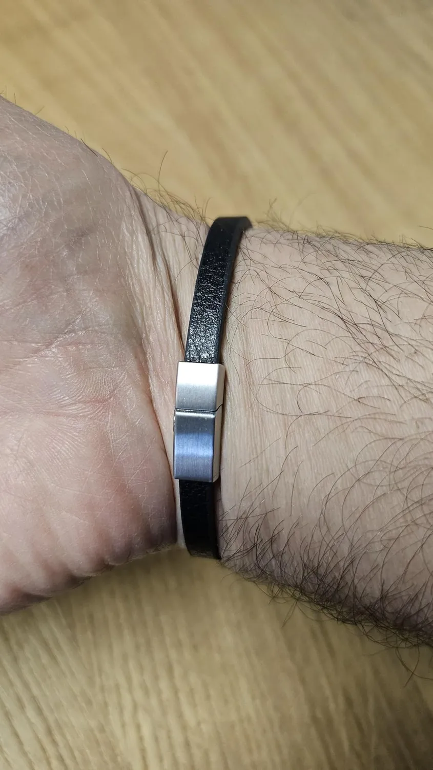 Dada Gioielli Bracciale Uomo Rosa Venti Pelle Acciaio