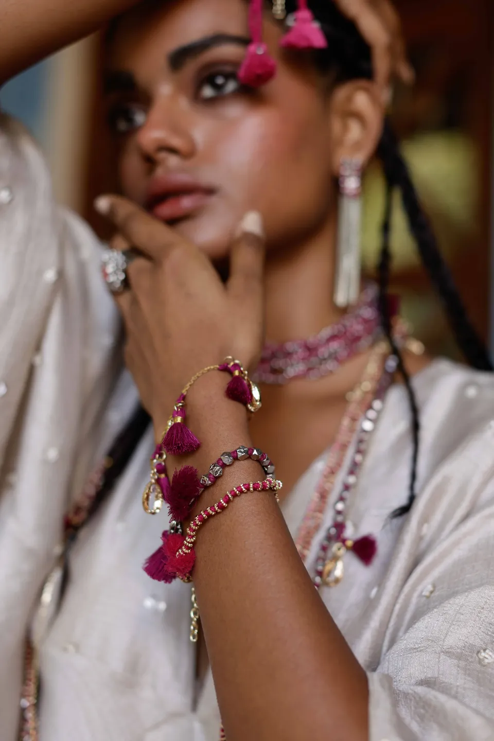 House of Tuhina Tassel Shell bracciale conchiglia boho