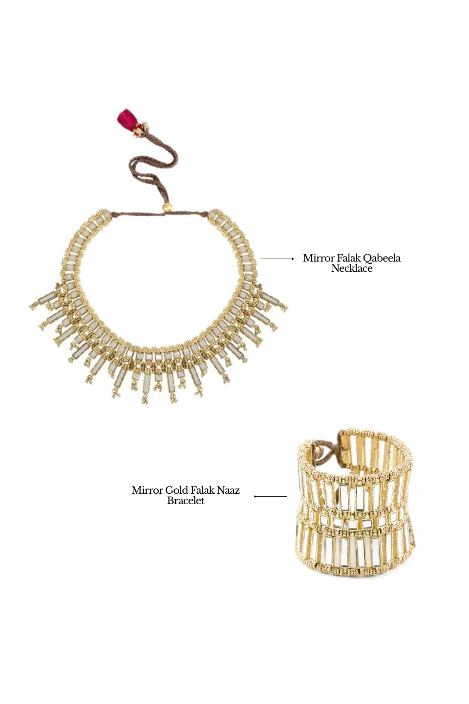 House of Tuhina Look 3 set gioielli oro 4 pezzi