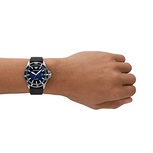 Emporio Armani orologio uomo cronografo 43mm silicone quarzo