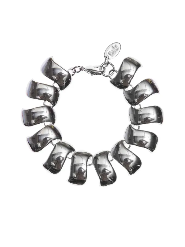 Rada Anni 80 bracciale argento metallo geometrico