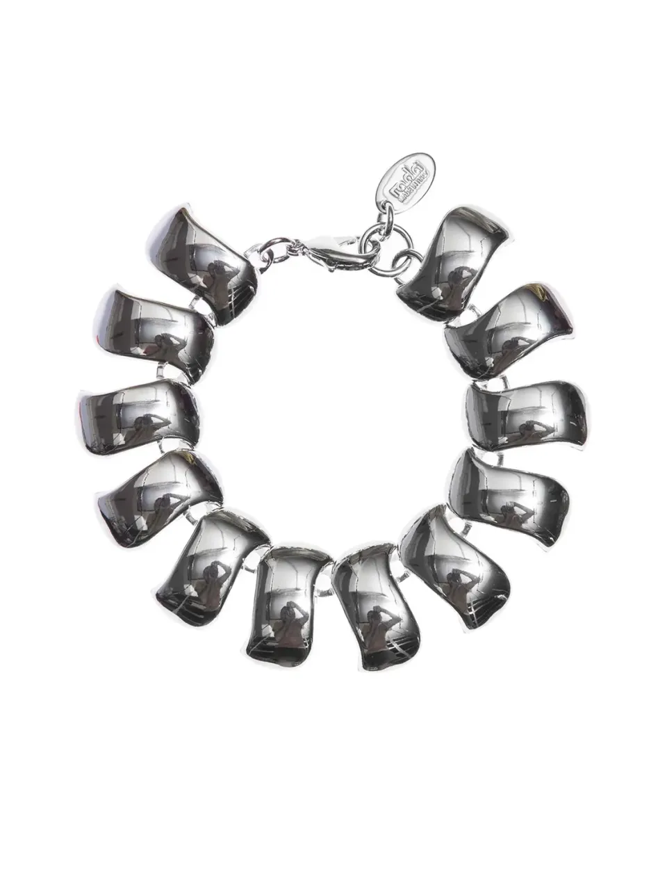 Rada Anni 80 bracciale argento metallo geometrico