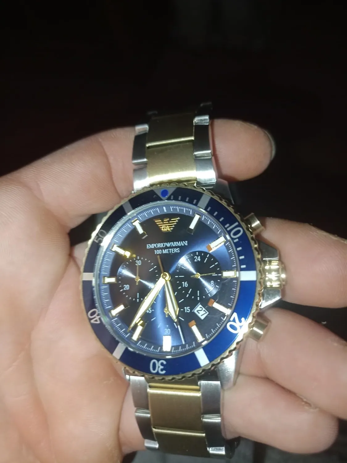 Emporio Armani Orologio Uomo Nero 43mm Quarzo Acciaio