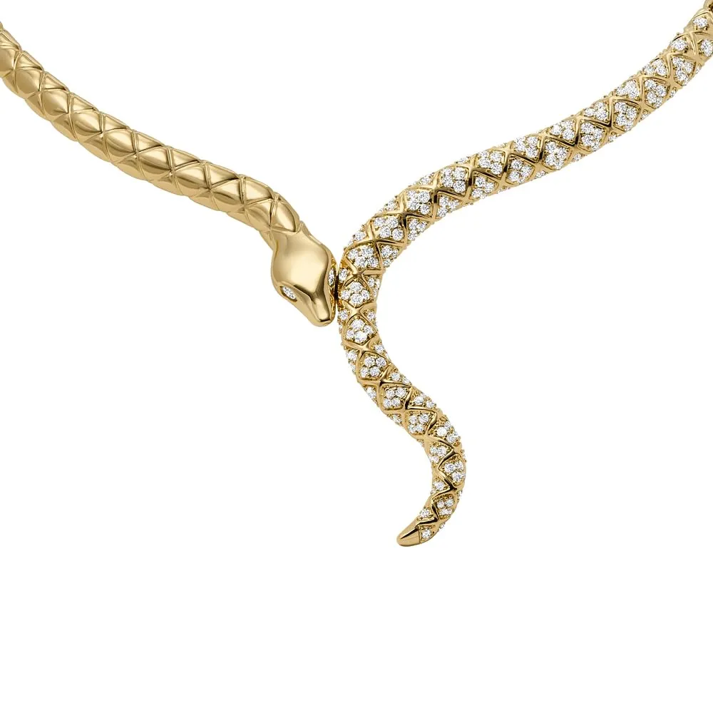 Emporio Armani EGS3143710 Collana Ottone Dorato Zirconi