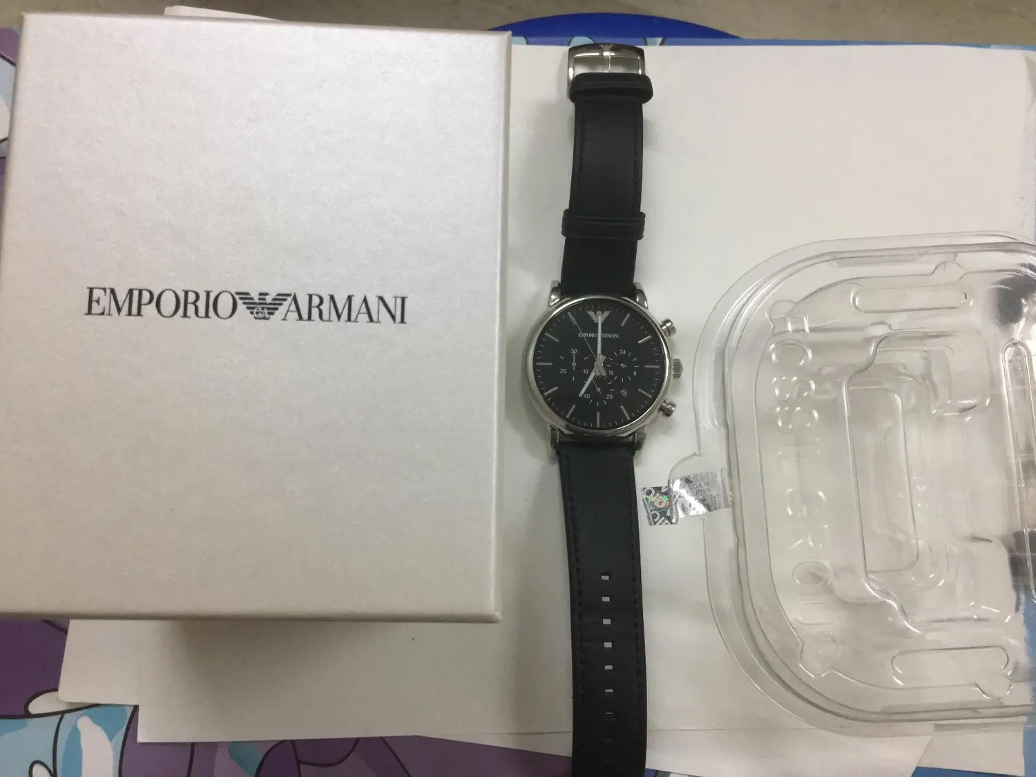 Emporio Armani Orologio Uomo Bianco Sporco Argento