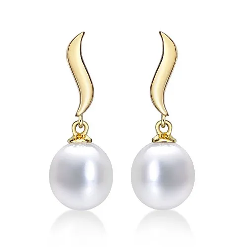 Diamond Treats Orecchini Perle Acqua Dolce Oro Giallo 9K Pendenti