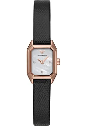 Emporio Armani Orologio Donna 22mm Nero Oro Rosa Quarzo