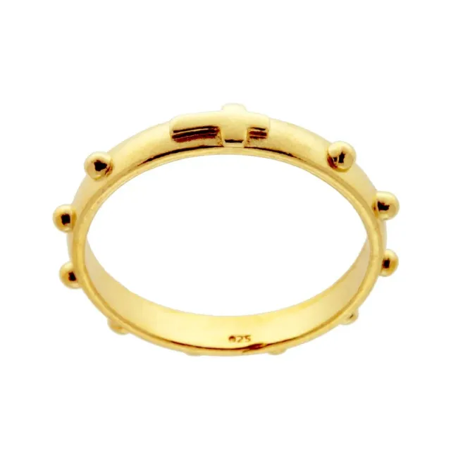 Ornamenta Fedina Rosario anello argento 925 oro misura 15-21