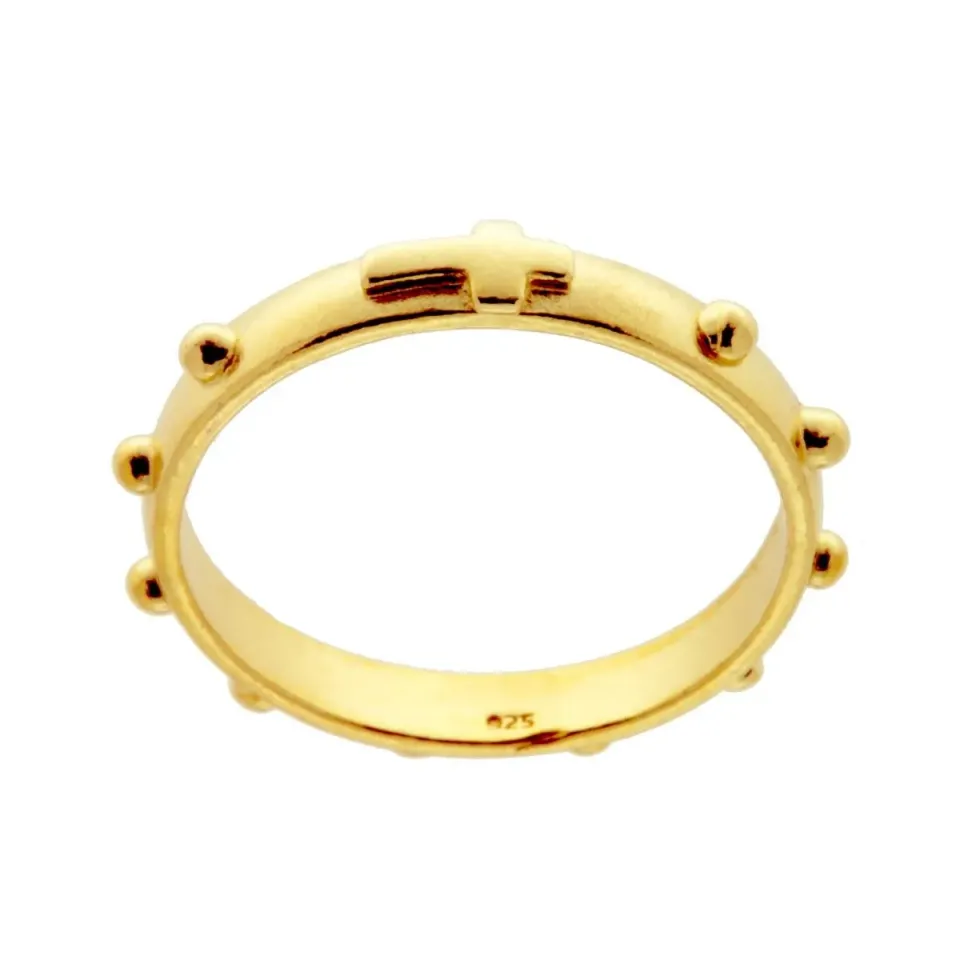 Ornamenta Fedina Rosario anello argento 925 oro misura 15-21