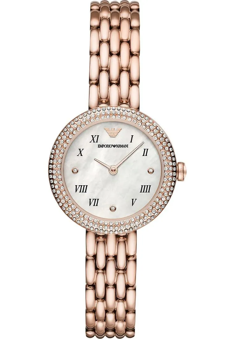 Emporio Armani orologio donna oro rosa grigio scuro quarzo