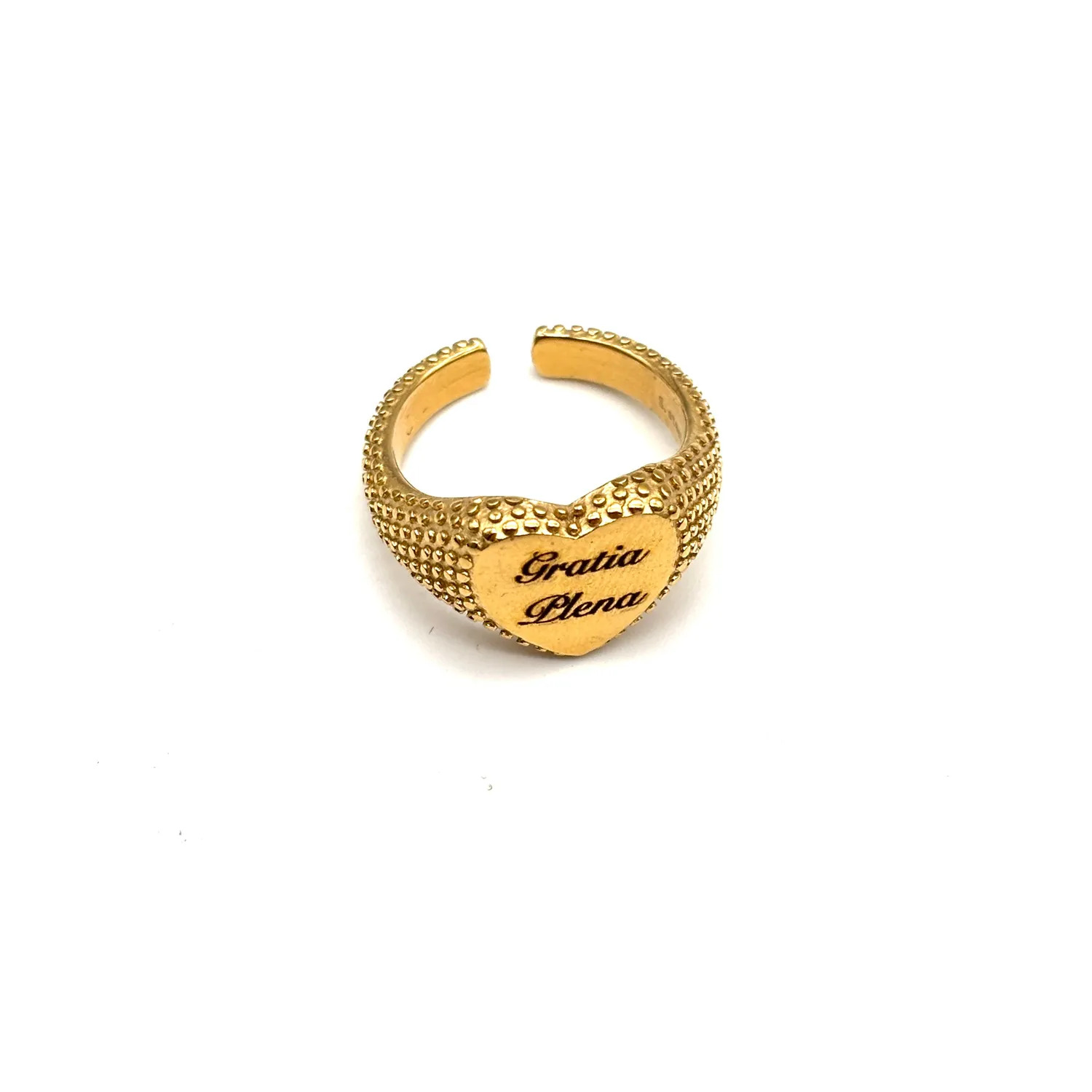 Ornamenta Gratia Plena anello cuore regolabile oro