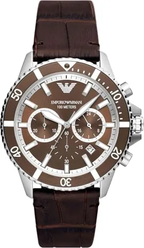 Emporio Armani AR11486 Orologio Uomo 43mm Pelle Cronografo