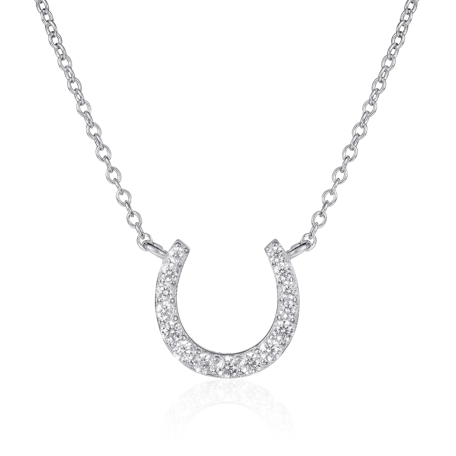 Diamond Treats Ferro di Cavallo Collana Oro Rosa portafortuna