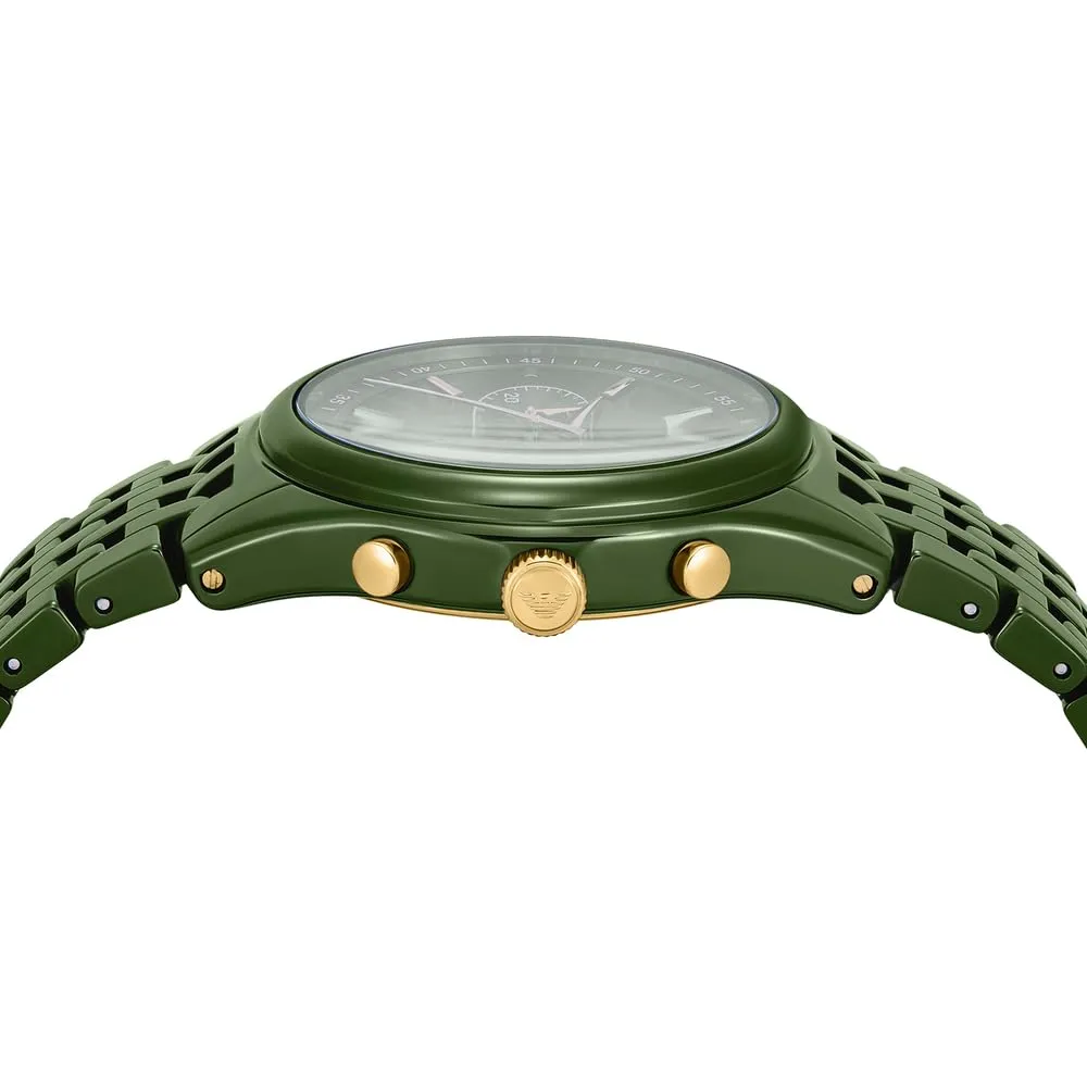 Emporio Armani AR70017 cronografo ceramica verde 43 mm