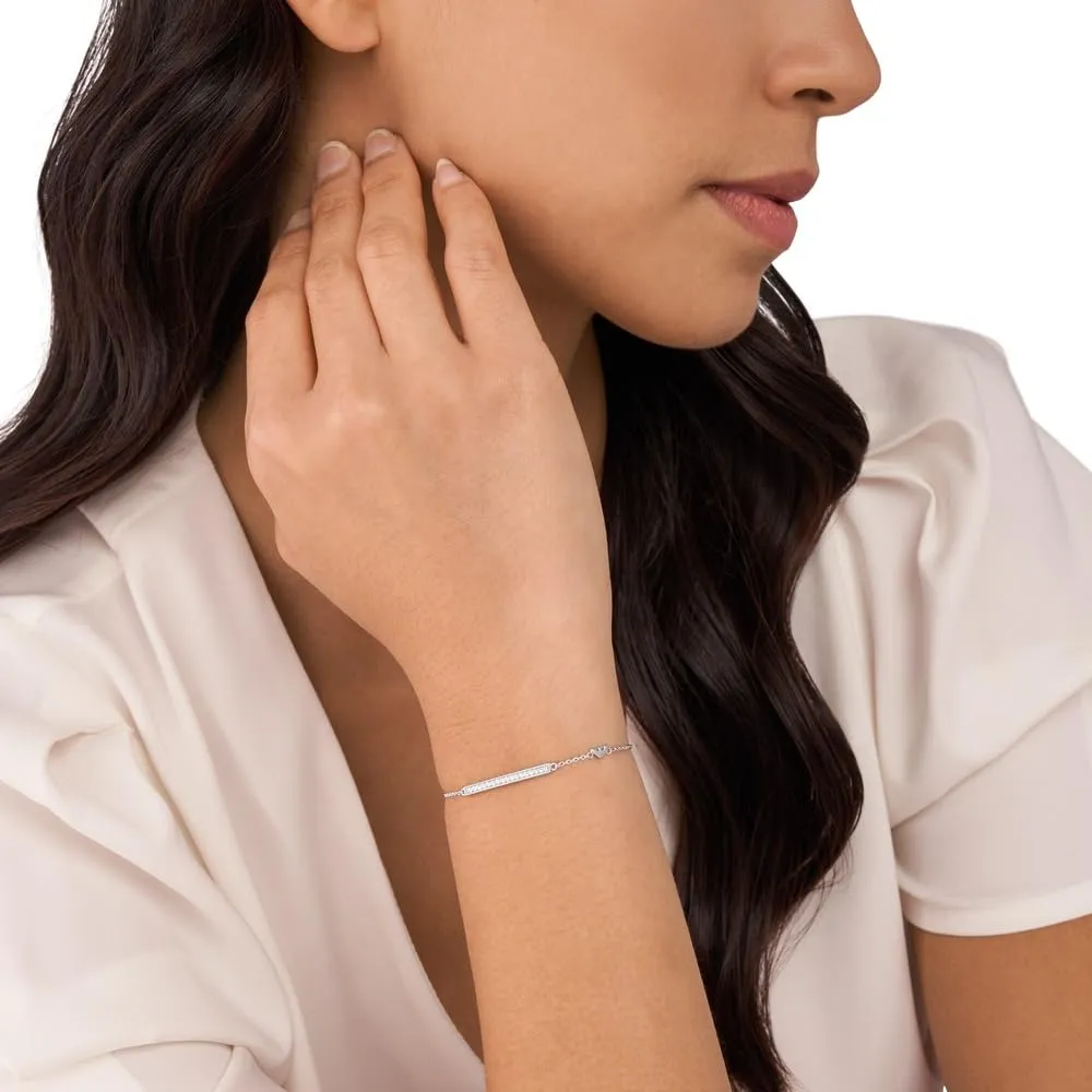 Emporio Armani bracciale donna argento moschettone