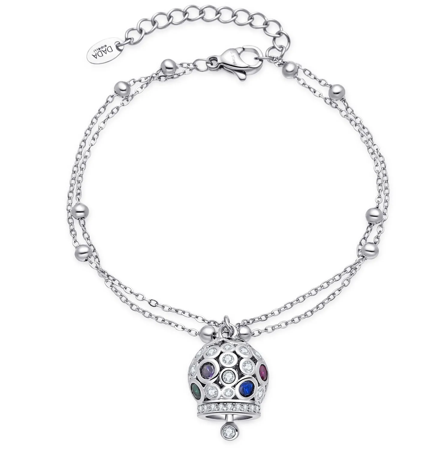 Dada Gioielli Capri Bracciale Campanella Multicolor Argento