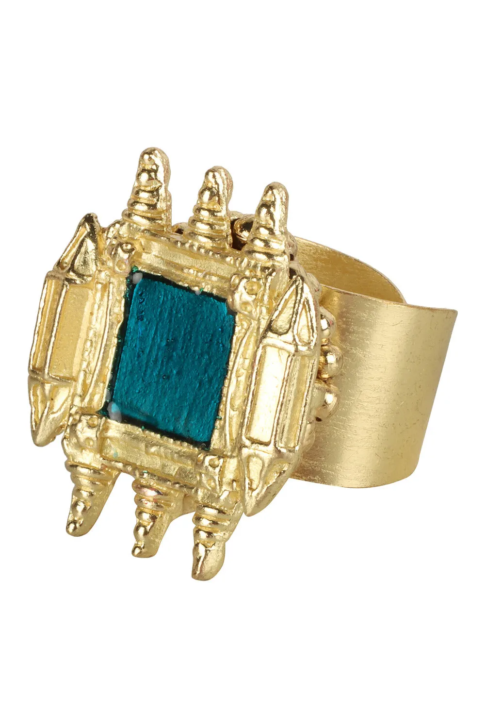 House of Tuhina Enamel Fort anello smalto nero