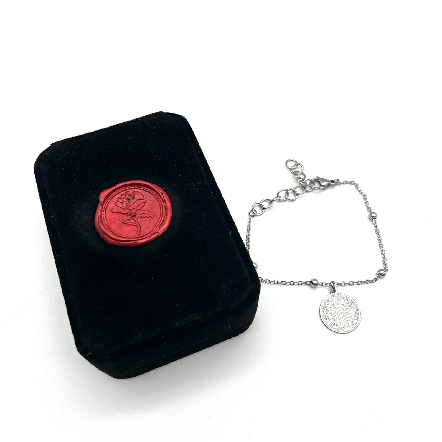 Ornamenta Fides et Protectio bracciale acciaio 17,4-24 cm