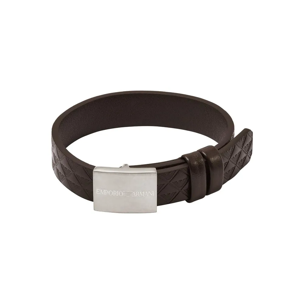 Emporio Armani Bracciale Uomo Acciaio Blu e Grigio Cursore
