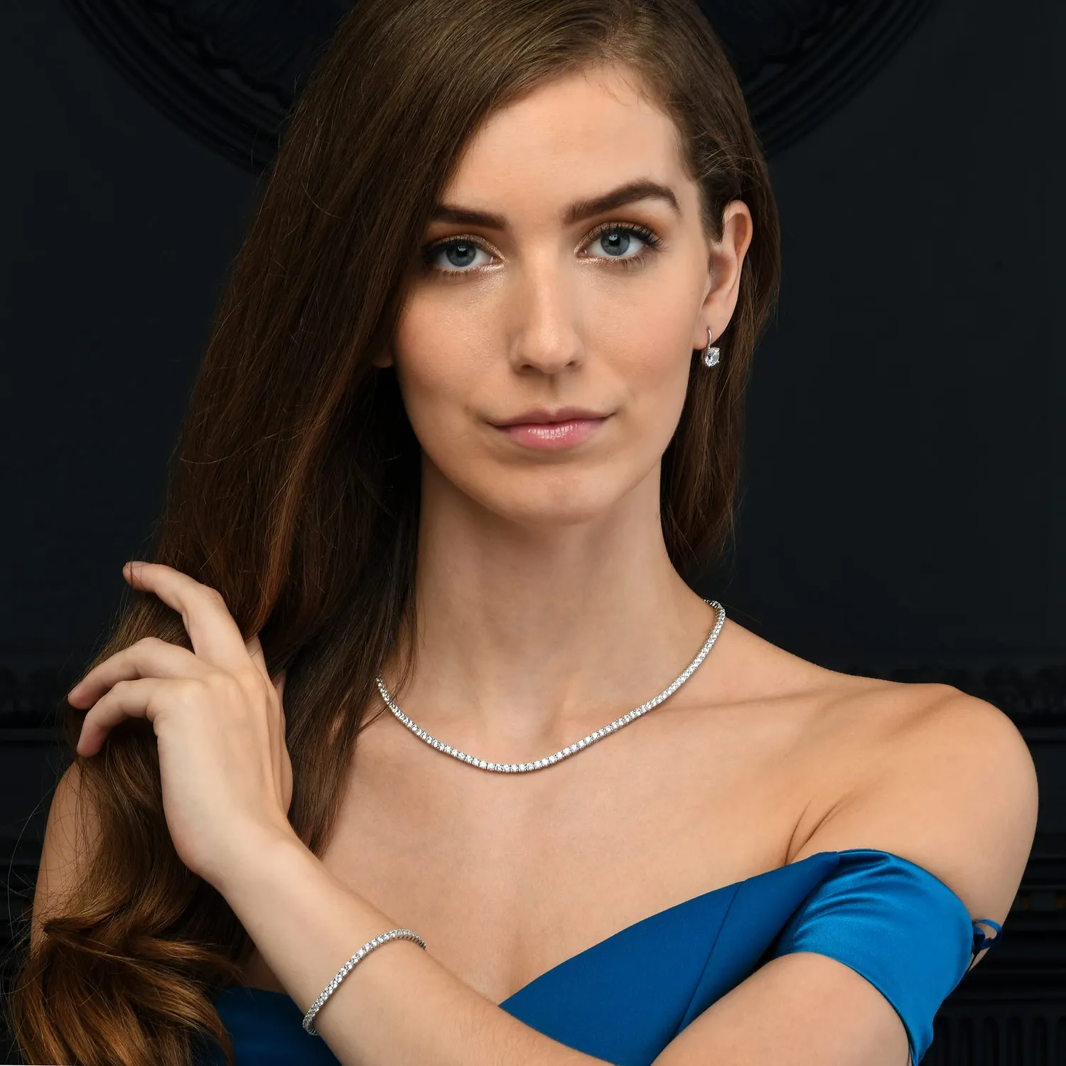 Diamond Treats Collana Tennis Argento 925 Zirconia 3mm Donna