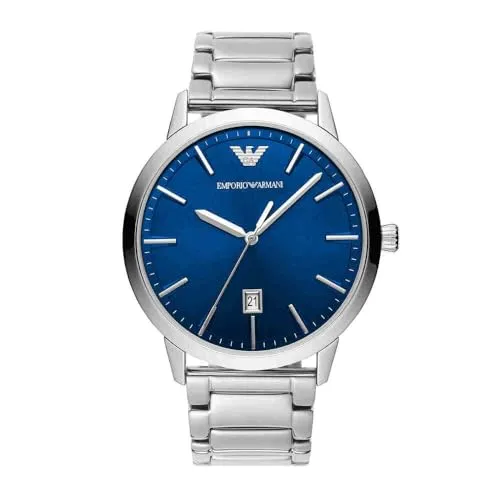 Emporio Armani Orologio Uomo 43 mm Pelle Marrone Oro Rosa