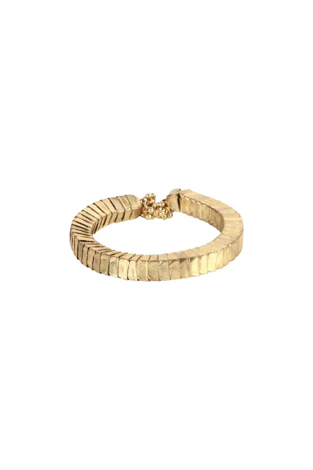 House of Tuhina Ananta Square Bangle bracciale oro