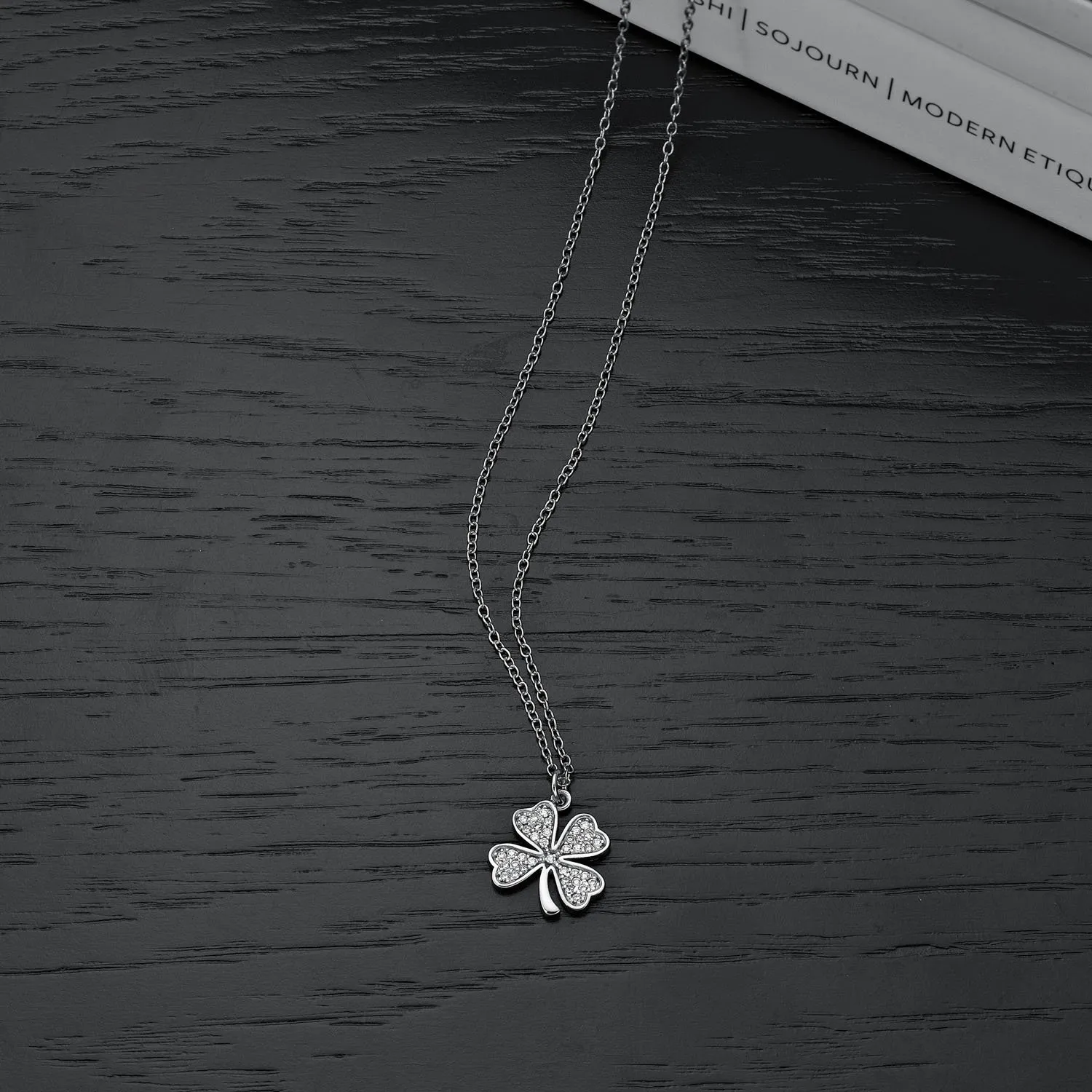 Diamond Treats collana quadrifoglio argento 925 donna
