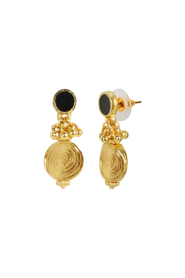House of Tuhina Aarohi orecchini dorati Moon Gold