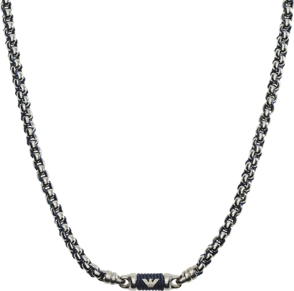 Emporio Armani Collana Uomo Acciaio Scuro Catena Moschettone